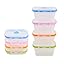5pcs Collapsible Silicone Food Storage Containers,BPA Free,Microwave,Freezer & Dishwasher Safe