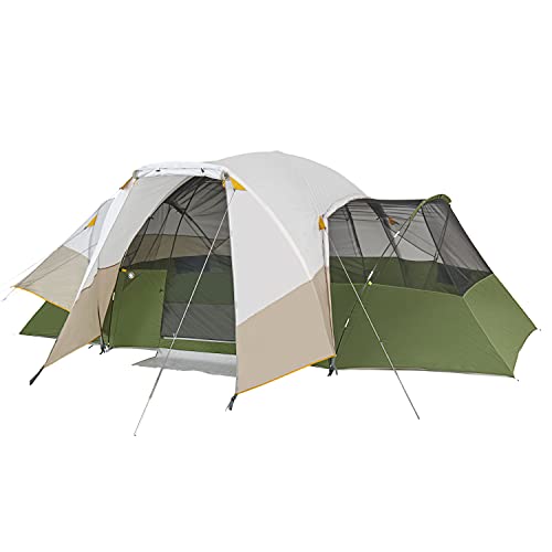 Aspen Grove 8 Person Hybrid Dome Family Camping Tent with 2 Rooms