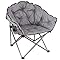 Padded Cushion Outdoor Folding Lounge Patio Club Chair-375lbs Capacity