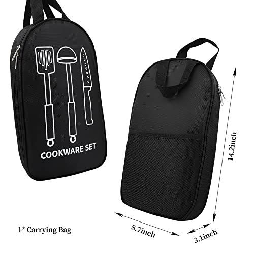 Camping Cooking Utensils Set,Stainless Steel Grill Tools, Camping BBQ Cookware Gear