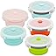 4pcs Silicone Collapsible Food Storage Containers-Prep/Storage Bowls w/ Lids