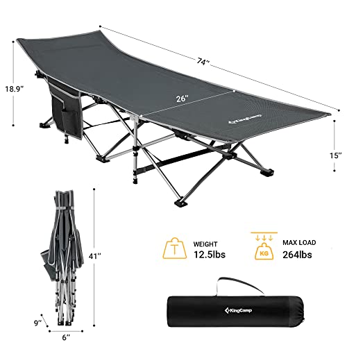 Folding Camping Cot for Adults,Portable Sturdy Sleeping Cot w/ Carry Bag