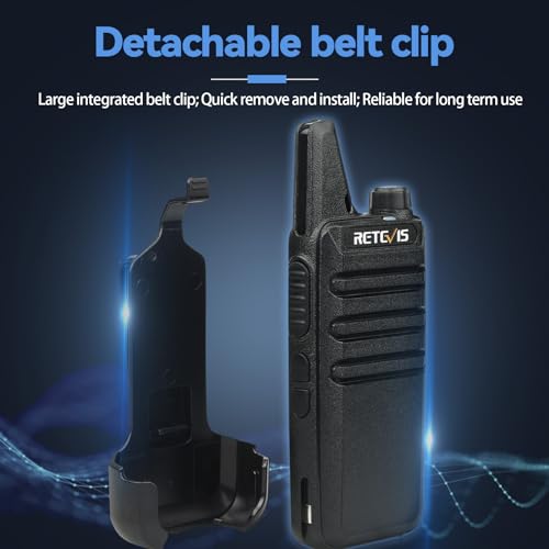 2pcs RT22 Walkie Talkies,Mini 2 Way Radio Rechargeable,VOX Handsfree
