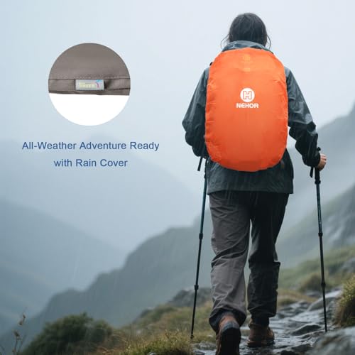 Hiking Backpack,40L Lightweight Camping Backpack with Rain Cover