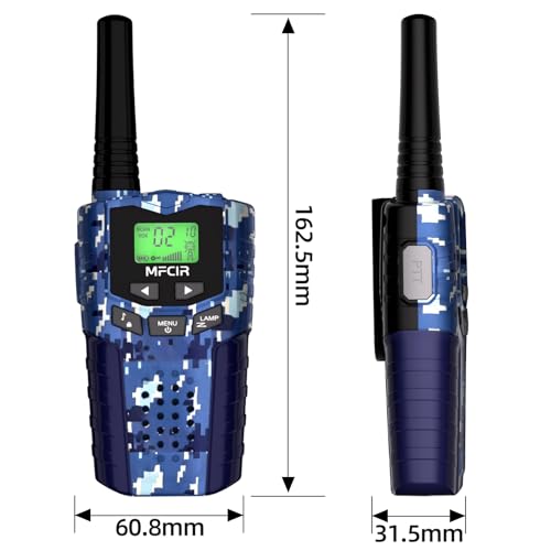 3pcs Rechargeable Kids Camouflage Walkie Talkies - Long Range