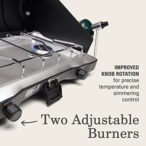 2-Burner Propane Camping Stove, Portable Camping Grill/Stove
