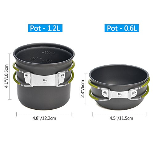 Camping Cookware Stove Carabiner Canister Stand Tripod & Stainless Steel Cup