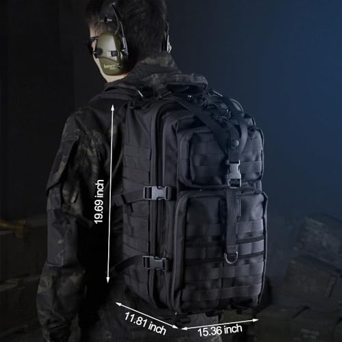 Military Tactical Backpack, 42L Large Military Pack Army 3 Day Assault Pack Molle Bag Rucksack