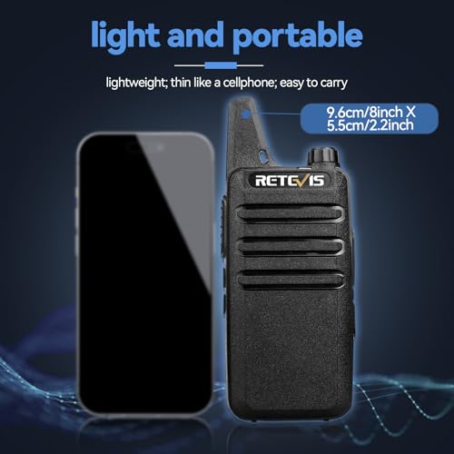 2pcs RT22 Walkie Talkies,Mini 2 Way Radio Rechargeable,VOX Handsfree