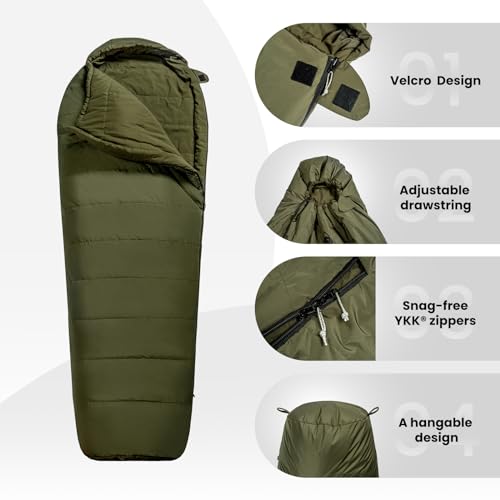 Bushcrafter’s Sleeping Bags, Mummy Sleeping Bag for Camping