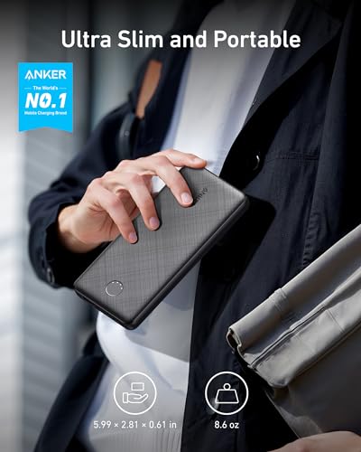 Power Bank(PowerCore 10K),Compact Travel-Ready 10,000mAh Battery Pack w/ PowerIQ Charging