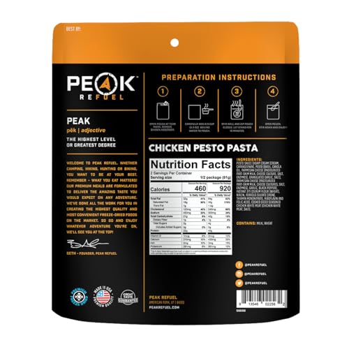 Chicken Pesto Pasta|Freeze Dried Backpacking & Camping Food|Real Meat
