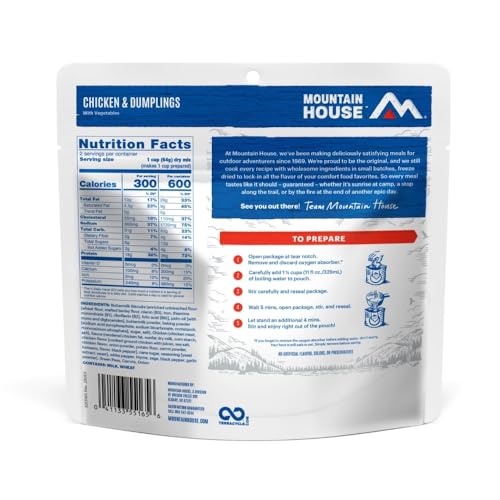 Chicken & Dumplings|Freeze Dried Backpacking & Camping Food |2 Servings
