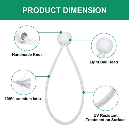 50PCS Bungee Cords, 6" Heavy Duty Outdoor Bungee Cord w/ Balls