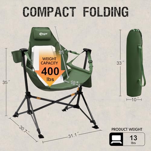 Hammock Camping Chair,Portable Outdoor Swinging Chairs,Rocking Chair for Adults