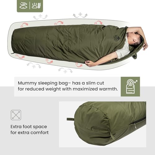 Bushcrafter’s Sleeping Bags, Mummy Sleeping Bag for Camping