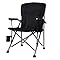 Camping Folding Chair,Heavy Duty Steel Frame Support 400LBS w/ Side Pocket & Cup Holder