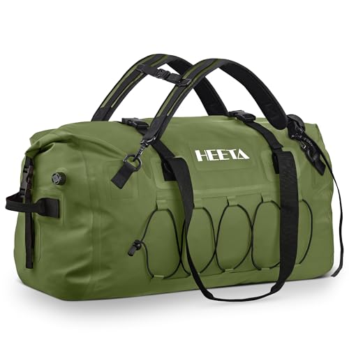 Waterproof Duffel Bag Motorcycle Dry Bag Backpack,60L Extra Large Rolltop Travel Duffle Bags