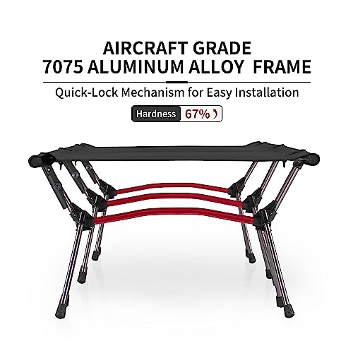 ArmyWild Folding Camping Cot,Height Adjustable Ultralight Backpacking Cot