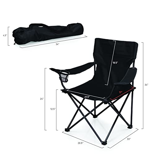 Camp Chair, Picnic Chair, Beach Chair with Carrying Bag