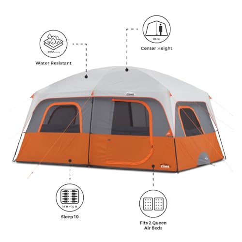 Tent for Family Camping | Large Multi Room Cabin Tents for Car Camping & Outdoor Adventures
