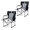 2pcs Camping Directors' Chair with Side Table,Portable Folding with Compact Size