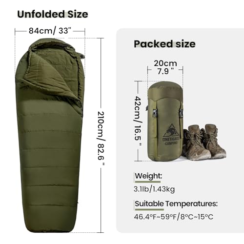Bushcrafter’s Sleeping Bags, Mummy Sleeping Bag for Camping