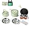 Camping Cookware Set Non-Stick Pot & Pan Set w/ Kettle,Stainless Steel Utensils Mess Kit