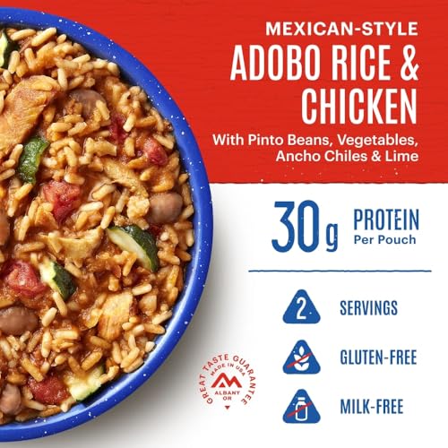 Mexican Style Adobo Rice & Chicken|Freeze Dried Backpacking & Camping Food|2-Servings
