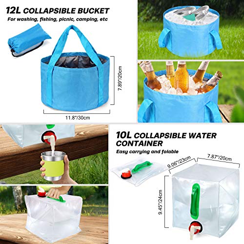 29pcs Camping Cookware Mess Kit, Non-Stick Lightweight Pots Pan Kettle