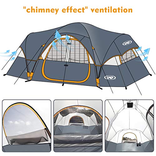 Camping Tent 10-Person-Family Tents,Parties,Music Festival Tent,5 Large Mesh Windows