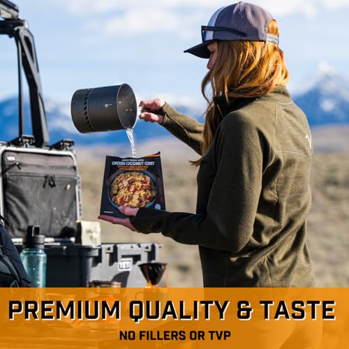 Chicken Coconut Curry|Freeze Dried Backpacking & Camping Food|Real Meat-2 Serving