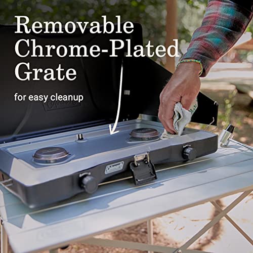 2-Burner Propane Camping Stove, Portable Camping Grill/Stove