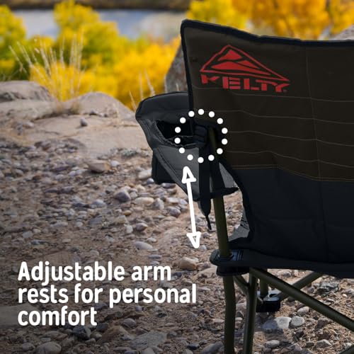 Deluxe Lounge Chair – Folding Outdoor Camp Chair, Insulated Cupholders