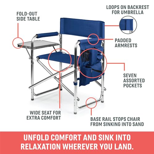 Sports Chair with Side Table,Beach Chair,Camp Chair for Adults, Camping Chair