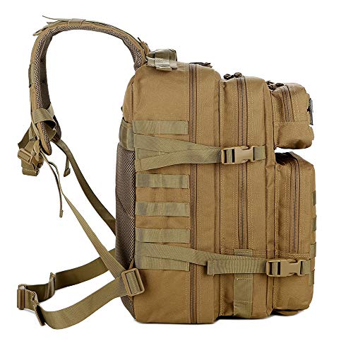 45L Military Tactical Backpack | Molle Army Assault Pack | 3-Day Bug Out Bag for Hiking