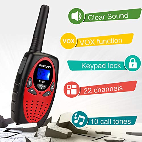 RT628 Walkie Talkies for Kids,Toys Gifts for 6-12 yrs old-Long Range