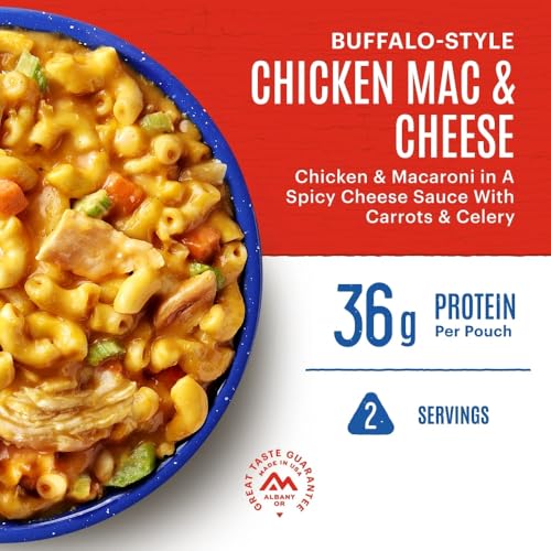 Buffalo Style Chicken Mac & Cheese | Freeze Dried Backpacking & Camping Food | 2-Servings