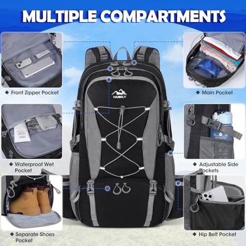 50L Hiking Backpack Waterproof Camping Backpack for Men Women