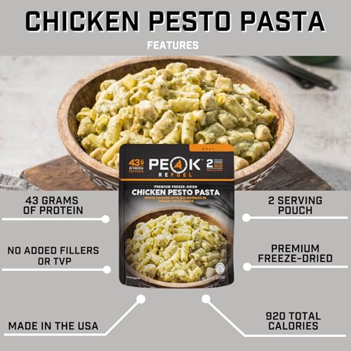 Chicken Pesto Pasta|Freeze Dried Backpacking & Camping Food|Real Meat