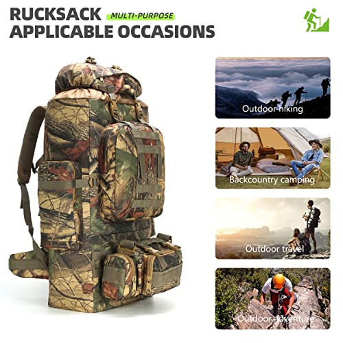 100L Camping Hiking Backpack Molle Rucksack Military Camping Backpacking Daypack