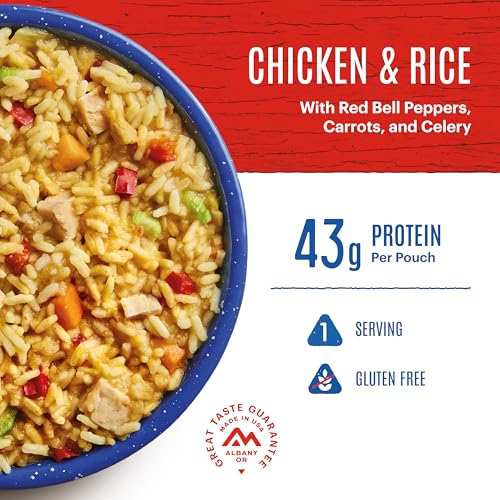 Chicken & Rice Pro-Pak|Freeze Dried Backpacking & Camping Food|1 Serving|Gluten-Free