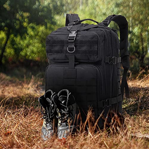Military Tactical Backpack, 42L Large Military Pack Army 3 Day Assault Pack Molle Bag Rucksack