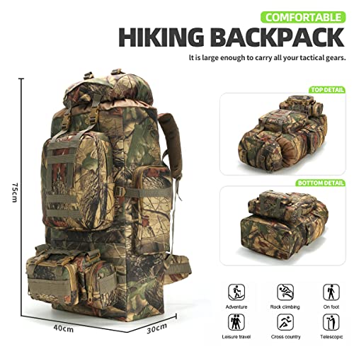 100L Camping Hiking Backpack Molle Rucksack Military Camping Backpacking Daypack