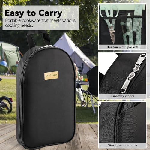 Camping Accessories Kitchen Cooking Utensils Set - Portable Outdoor Camp Cookware Set