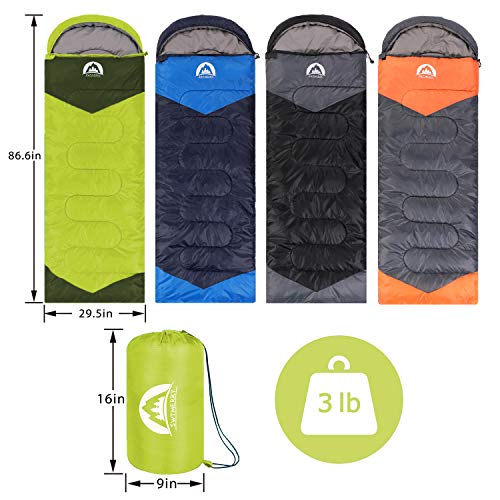 Sleeping Bag 3 Seasons-Warm & Cool Weather-Lightweight,Waterproof