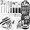 27pcs Portable Camping Kitchen Utensil Set-Cookware Kit,Stainless Steel Outdoor Cooking