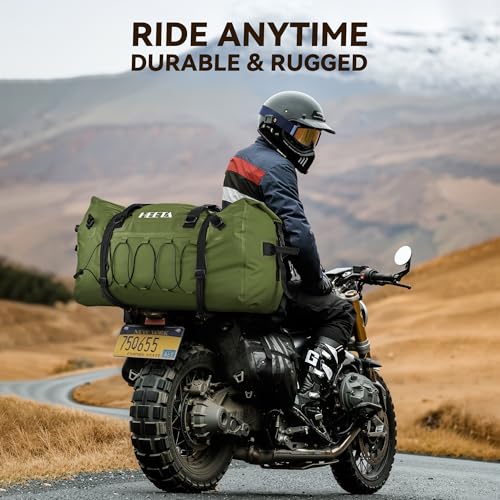 Waterproof Duffel Bag Motorcycle Dry Bag Backpack,60L Extra Large Rolltop Travel Duffle Bags