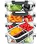 5pcs 36oz Glass Meal Prep Containers 3 Compartment w/ Lids,Glass Lunch Container