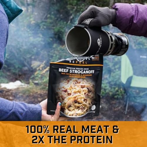 Beef Stroganoff|Freeze Dried Backpacking & Camping Food|Real Meat|Quick Prep Meals